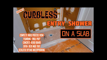 How to rough in for a Curbless entry shower on a slab using a deck mud tray