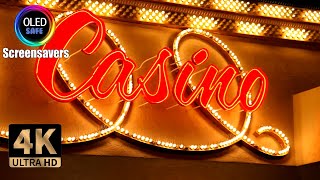 Casino Sign Neon Screensaver - 10 Hours - 4K - Oled Safe
