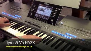 Video thumbnail of "Yamaha Tyros 5 VS Korg PA3x"