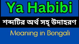 Ya Habibi Meaning In Bengali /Ya Habibi Mane Ki