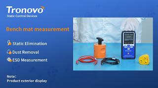 Measurement of the ground resistance value of an anti-static workbench mat