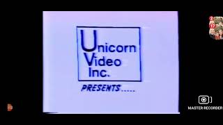 Unicorn Video Inc. Logo Vhs 1981