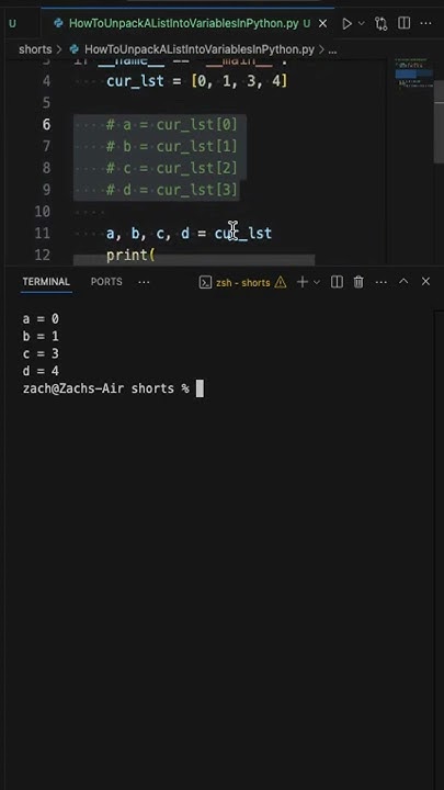 How To Unpack A List Into Variables In Python - YouTube