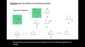 UCF CHM2210 Exam4.2 Review - Skill2 - Relative Radical Stability