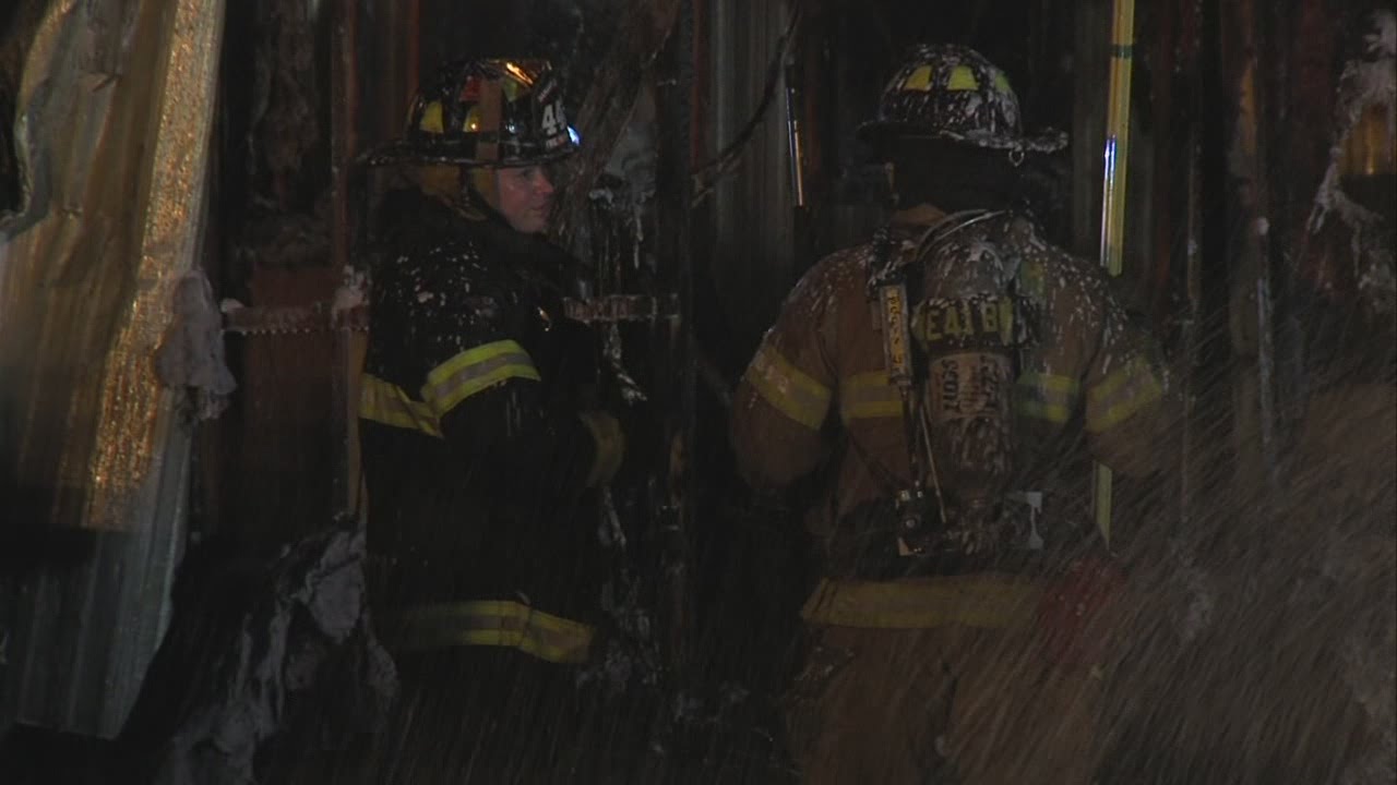 Firefighters respond to trailer fire - YouTube
