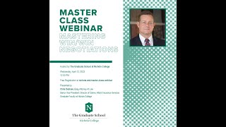 Master Class Webinar: Mastering Win/Win Negotiations
