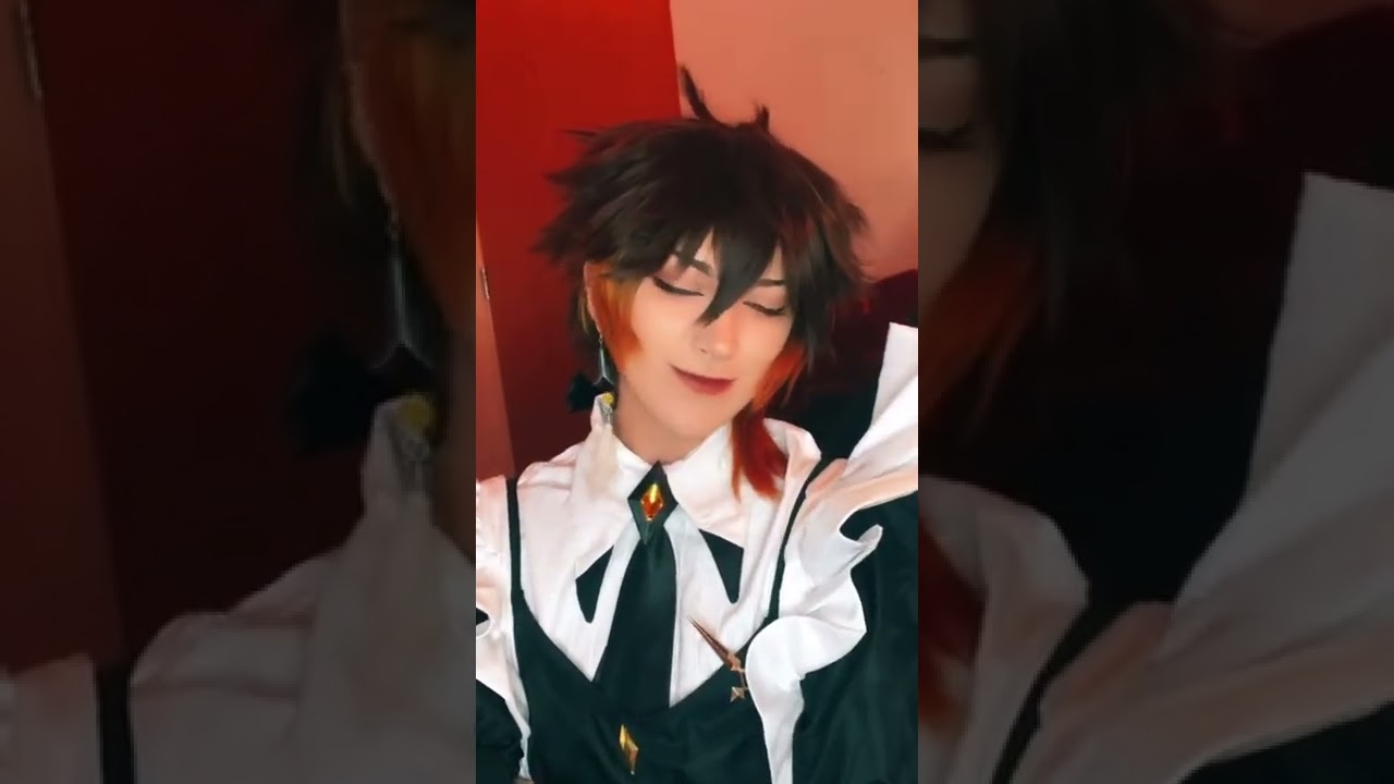 Zhongli in a maids dress is all I’ll ever need in life😩 #zhongli #genshinimpact