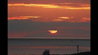 Sunset and Partial Eclipse At Instow Devon , 21st August 2017