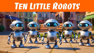 🤖 Ten Little Robots | Fun Counting Song for Kids | Educational Children’s Music 🎵
