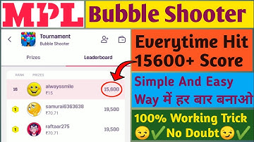 Mpl bubble Shooter 15600+ Score Trick #mpltricks