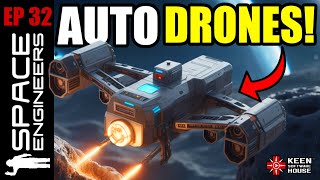 Space Engineers Survival (EP32) | TESTING Automation DRONE [2025]