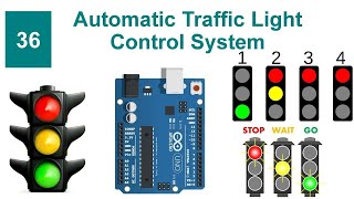 Automatic Traffic Light Control System Using Arduino With Code and Circuit || Proteus Simulation