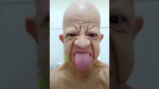 Bald wrinkly man licks you