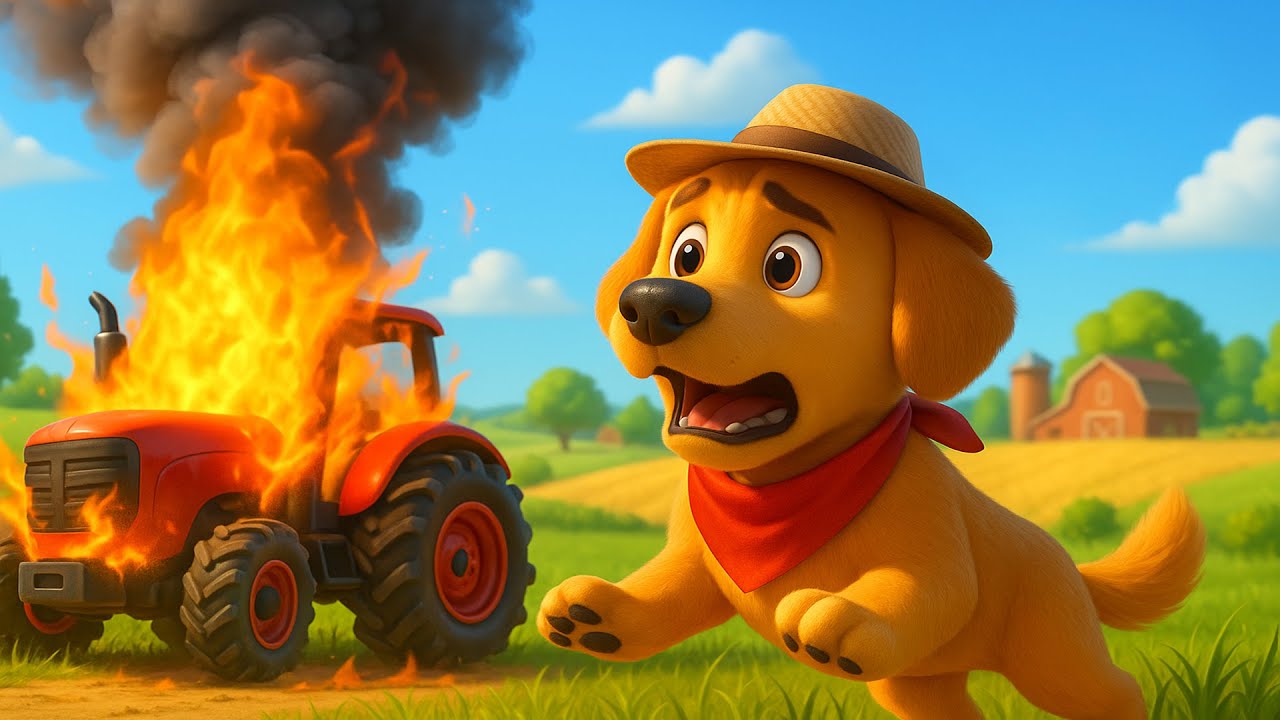 Farm Work: Dog Buddy Must Repair The Burnt Tractor on the Farm | Buddy Farm