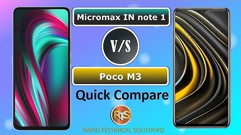 Micromax IN note 1 vs Poco M3 | Quick Compare
