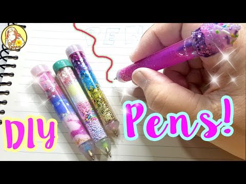 สอนทำ ปากกาน้ำไหล | กาแล็กซี่  | DIY Glitter Pens