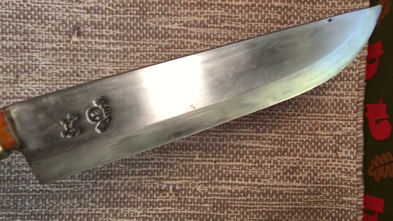 NO.52-3】佐々木鍛冶 in 大館. 八寸剣鉈. ダマスカス. 積層鋼. - YouTube