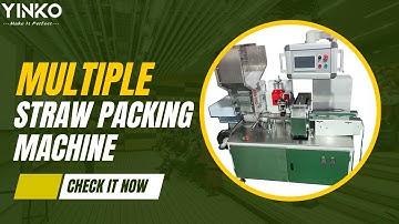 Multiple straw packing machine working perfectly