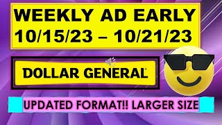 DOLLAR GENERAL WEEKLY AD EARLY 10/15/23 - 10/21/23