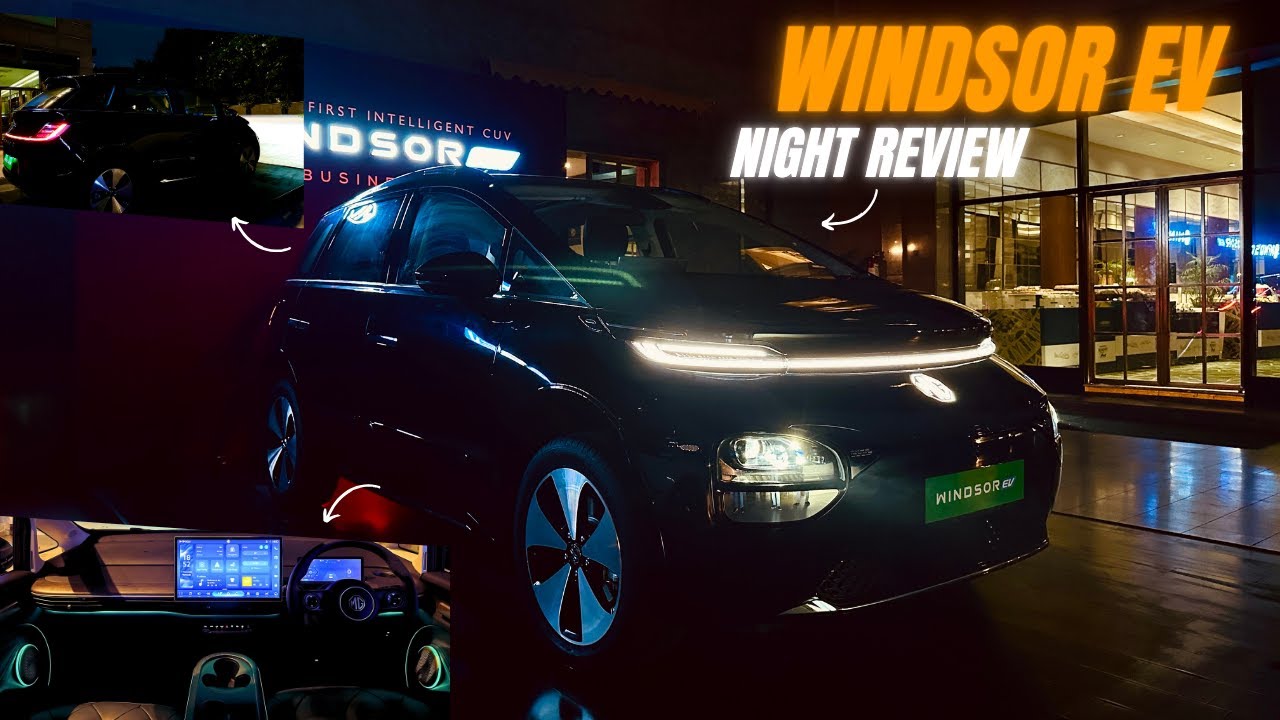 New MG Windsor EV 2024 at Night! 🔥| Full LED Experience - #mgwindsorev