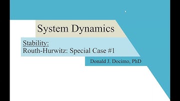 Routh-Hurwitz: Special Case #1 (Zero in the First Column)