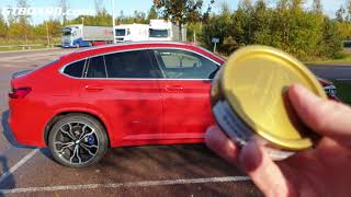 Toronto red bmw x4 m autonomous driving [4k 60p]