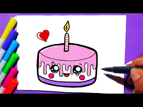 Chocolate Cake Birthday Cake Drawing - Desenho De Um Bolo De