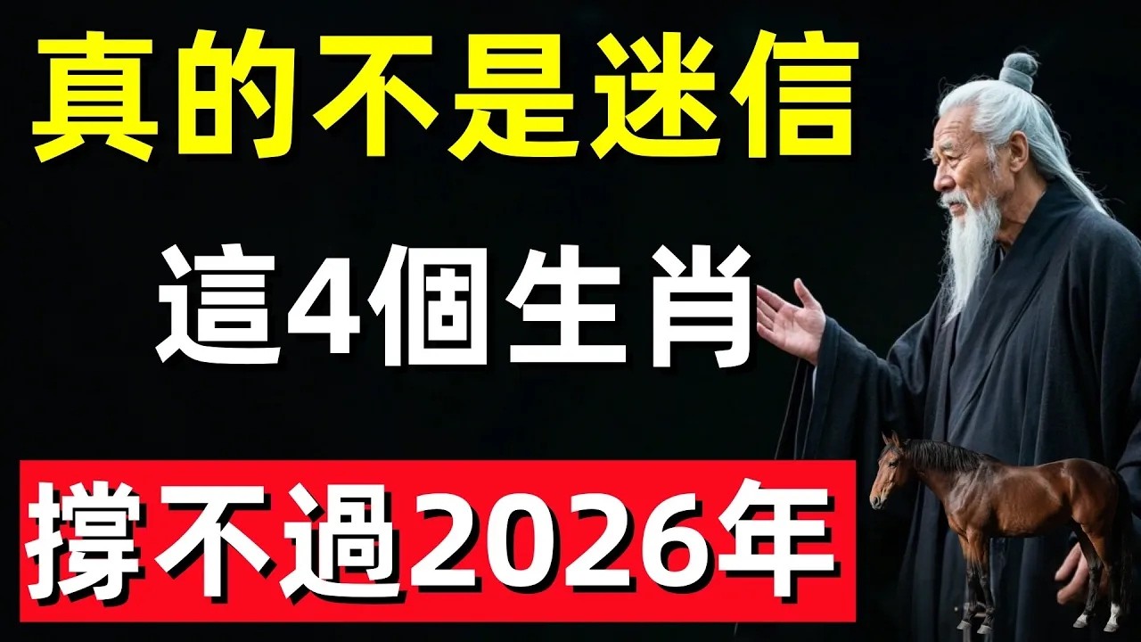 真的不是迷信！赤馬紅羊劫來了！4個生肖撐不過2026年，99%的人都想不到！不可不看#修行思維 #修行 #福報 #禪 #道德經 #覺醒 #開悟 #禅修