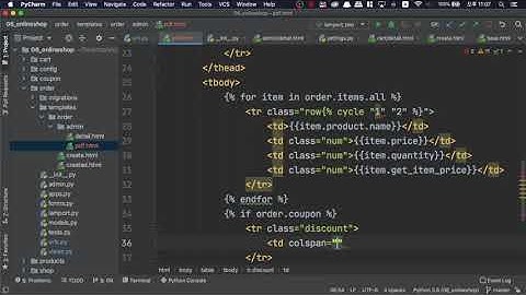 [오지랖 파이썬 웹 프로그래밍] 6장 Onlineshop 55 - Order PDF html 작성하기