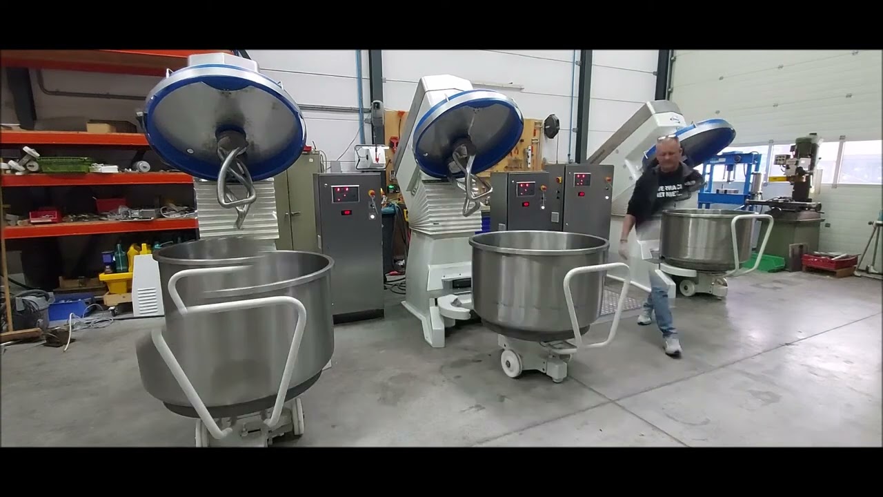 Reconditioned Diosna W 240 A wendel mixer with 2 bowls 240kg dough