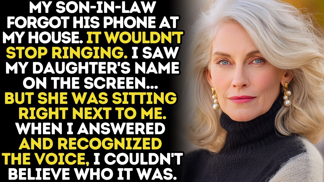 Son-in-law's phone started ringing. I saw my daughter's on the screen, but she was right next to me