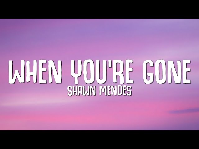 Shawn Mendes - When You're Gone (Lyrics) class=