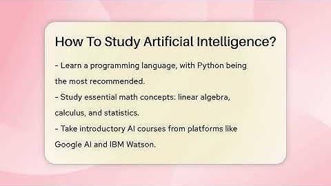 How To Study Artificial Intelligence? - The SciFi Reel
