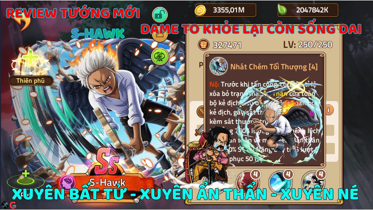 Review Tướng Mới S-Hawk Skill Siêu Khỏe Counter Gần Hết Tướng Mới - Huyền Thoại Hải Tặc