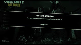 CALL OF DUTY WW2 {ERROR CODES} ¤FIX¤ 1,3,5+MORE ERROR CODES