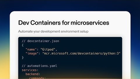 Automate microservice setup with Dev Containers