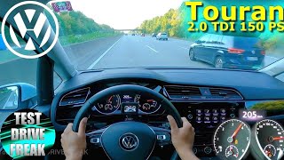 2022 Volkswagen Touran R-Line 2.0 TDI DSG 150 PS TOP SPEED AUTOBAHN DRIVE POV