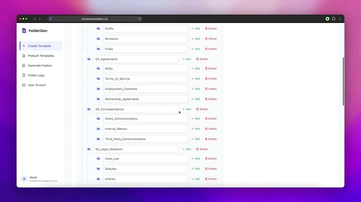 Create Legal Folder Structures in 60 Seconds | FolderGen + Google Drive Automation
