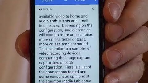 Google Translate for the Visually Impaired from Staunton Media Lab