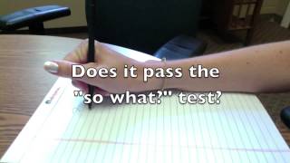 Strengthening Your Thesis Statement: Endicott College Writing Center