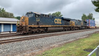 ᴴᴰ CSX Q017 Intermodal Train Westbound - Fairport, NY