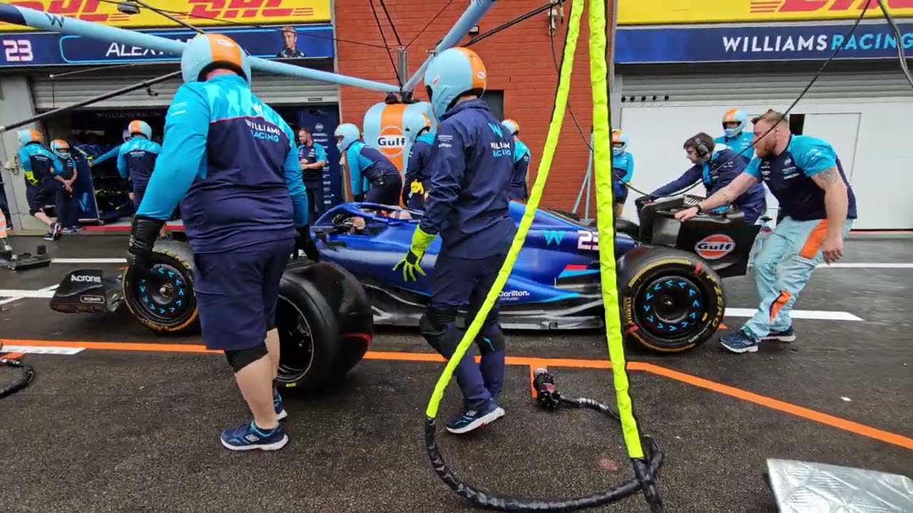 Williams Racing F1 Team Pit Stop Practice - 2023 Belgian GP - YouTube