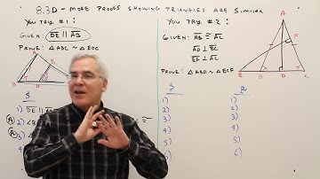 8.3D--Even More Proofs Showing Triangles Similar
