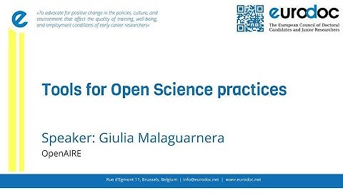 Tools for Open Science Practices #ECRUpdates