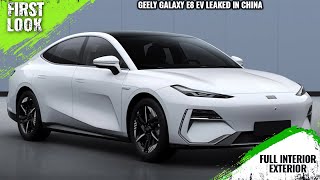Geely Galaxy E8 Ev With 272 Ps Revealed In China - First Look - Full Interior Exterior