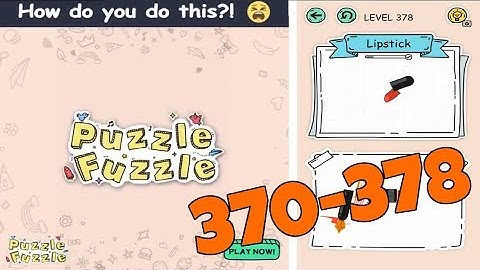 Puzzle Fuzzle Level 370-378 Walkthrough