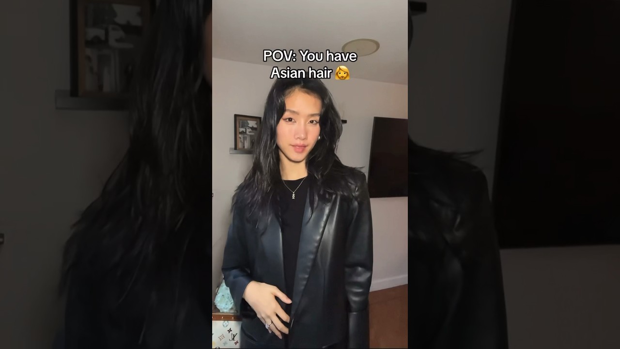 Asian hair hack #asianhair #koreangirl #koreanhair #relatable #girlsgirl