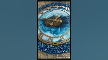 Resin wall clock #shorts #resinpour #resin #resindecor #resinclock