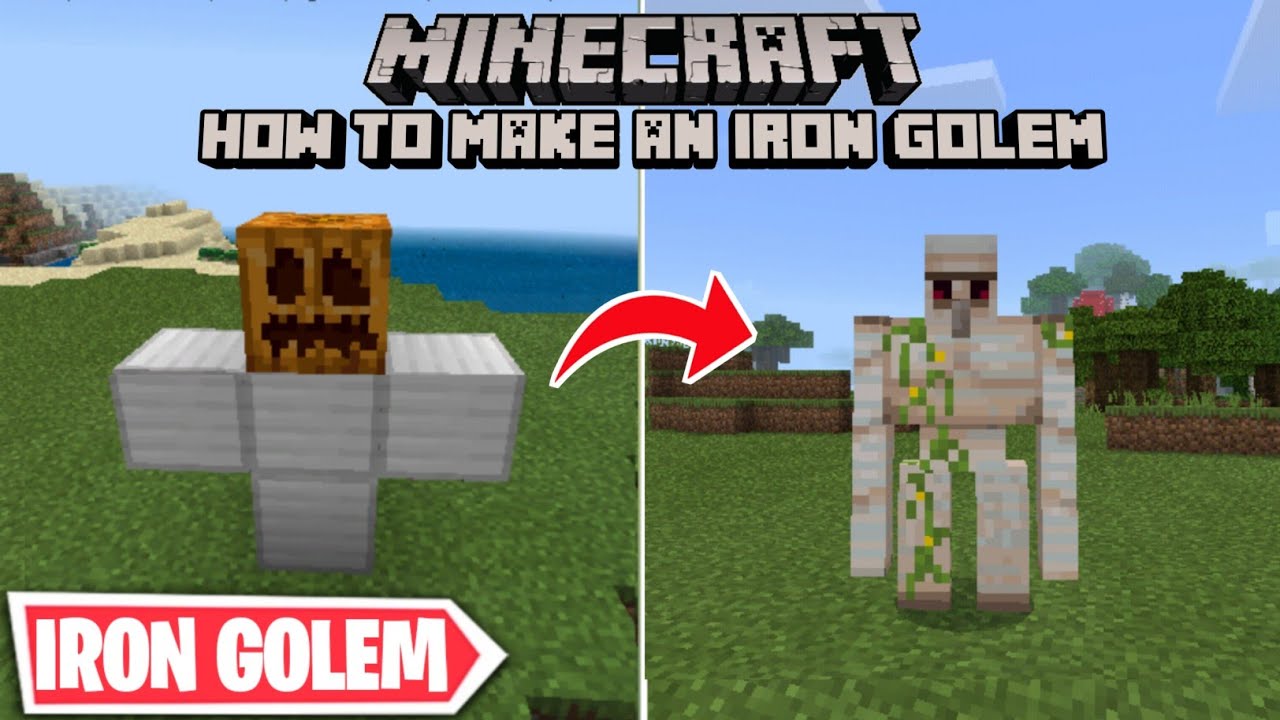 HOW TO MAKE AN IRON GOLEM IN MINECRAFT 22.227 (Minecraft tutorial
