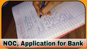 NOC , writing for bank || NOC application for bank #how to write NOC for bank # Handwriting